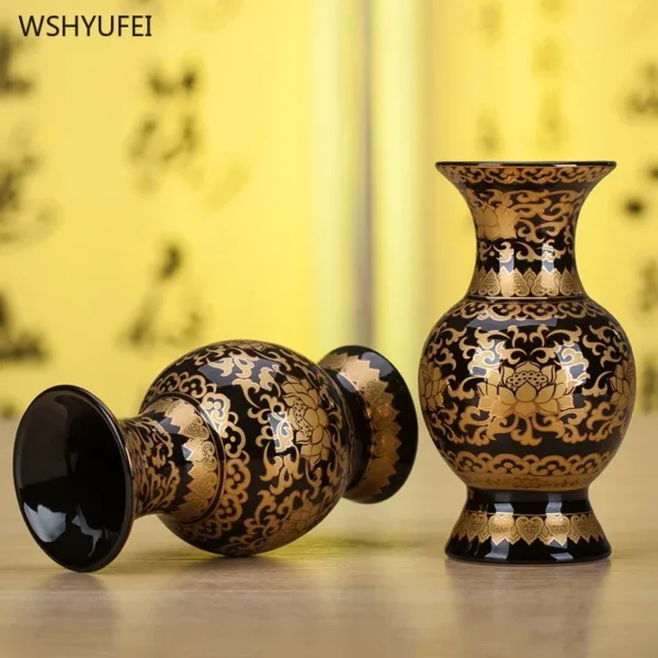 Unique Ceramic Feng Vase - Elegant Decor - Image 4