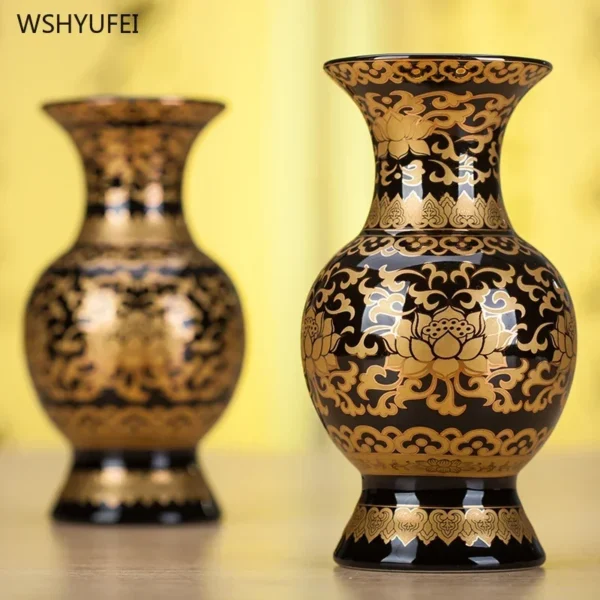 Unique Ceramic Feng Vase - Elegant Decor - Image 3