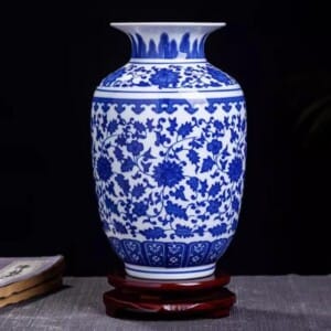 Home 77 Elegant Blue & White Porcelain Vases with Intricate Patterns - Jingdezhen Ceramics