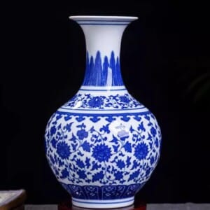 Home 78 Alternative view of Elegant Blue & White Porcelain Vases with Intricate Patterns - Jingdezhen Ceramics