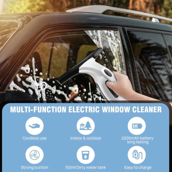 Cordless Window Vacuum Cleaner - Streak-Free Cleaning - Image 12