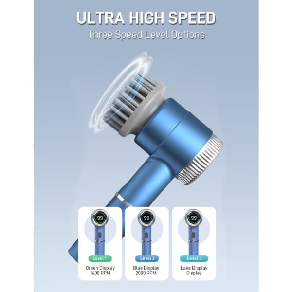 Cordless Electric Spin Scrubber – Waterproof with 3 Speeds - Image 13