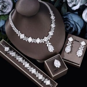 Home 82 Alternative view of Elegant Bridal Jewelry Set โ 4-Piece Cubic Zirconia for Weddings