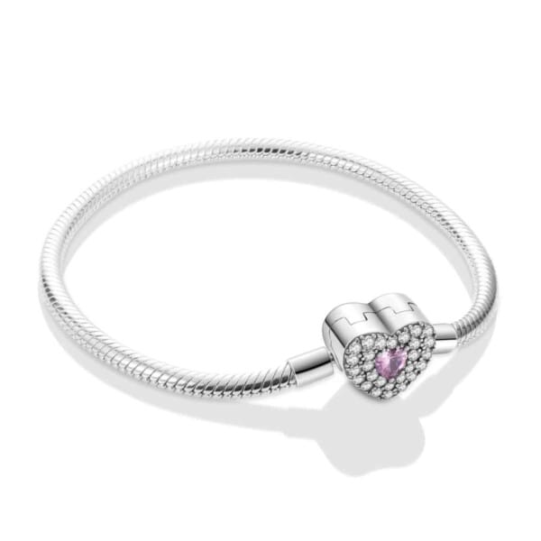 Silver-Plated Heart Charm Bracelet for Women – Stylish Gift - Image 2