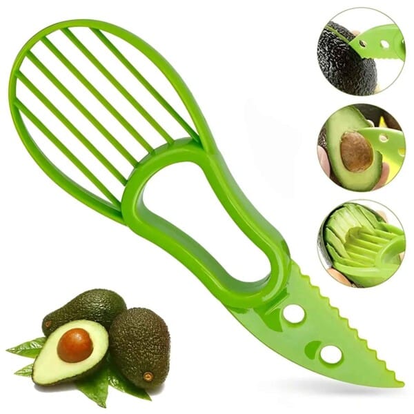 Avocado Slicer Cutter Tool: Multi-functional kitchen gadget for slicing, coring, and peeling avocados effortlessly.
