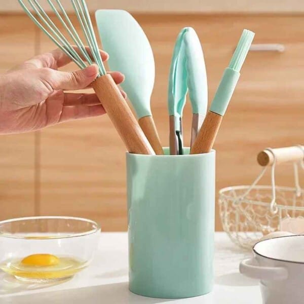 Silicone Kitchen Utensil Set – 12PCS Non-Stick Cooking Tools - Image 5