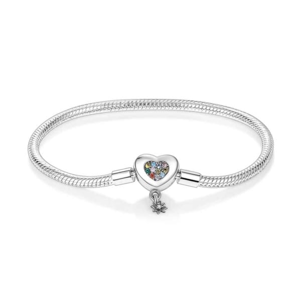 Silver-Plated Heart Charm Bracelet for Women – Stylish Gift - Image 52