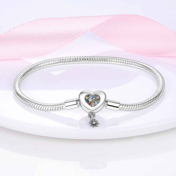 Silver-Plated Heart Charm Bracelet for Women – Stylish Gift - Image 54