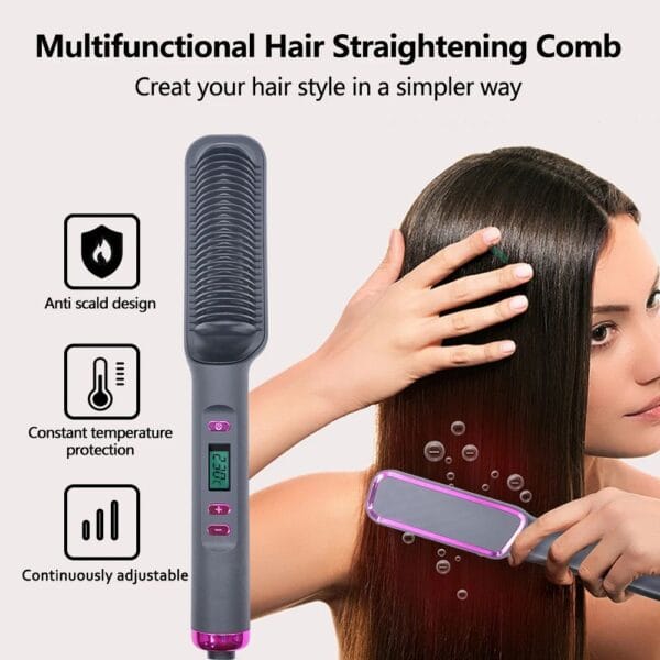 Straighten Hair Effortlessly Anytime – 2-in-1 Powerful Heat Solution - Image 4