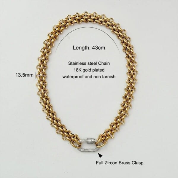 Elegant Triple Braided Necklace - 18K Gold-Plated Fashion Jewelry - Image 3