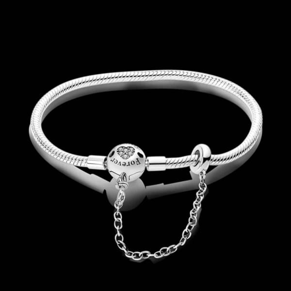 Silver-Plated Heart Charm Bracelet for Women – Stylish Gift - Image 81