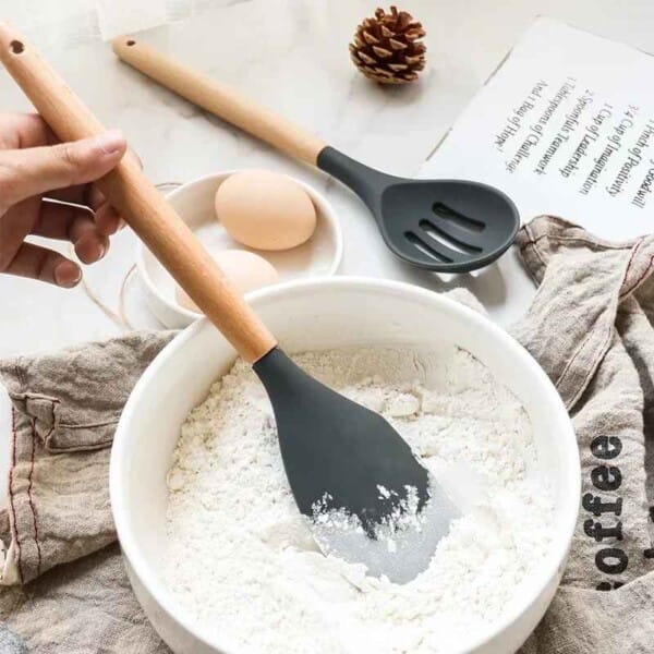 Silicone Kitchen Utensil Set – 12PCS Non-Stick Cooking Tools - Image 10