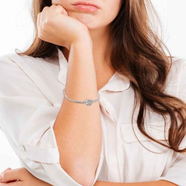 Silver-Plated Heart Charm Bracelet for Women – Stylish Gift - Image 91
