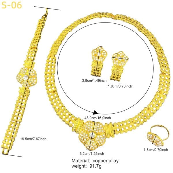 Elegant Wedding Jewelry Sets – 4 Pieces, Stunning & Timeless Design - Image 10