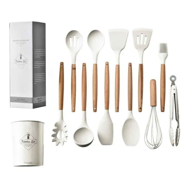 Silicone Kitchen Utensil Set – 12PCS Non-Stick Cooking Tools - Image 13