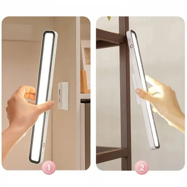 Magnetic rechargeable desk lamp with touch control, stepless dimming, and adjustable angles for versatile lighting solutions