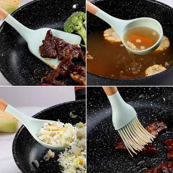 Silicone Kitchen Utensil Set – 12PCS Non-Stick Cooking Tools - Image 17