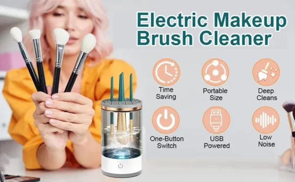 Electric Makeup Brush Cleaner –3X Deep Clean & Rechargeable - Image 9
