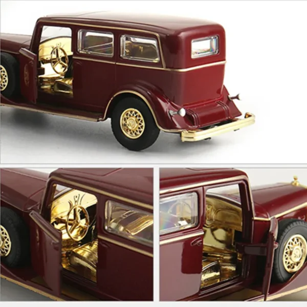 Retro Classic Metal Car – 1:32 Diecast Model with Light & Sound - Image 3