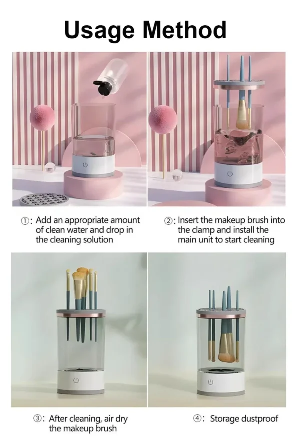 Electric Makeup Brush Cleaner –3X Deep Clean & Rechargeable - Image 17