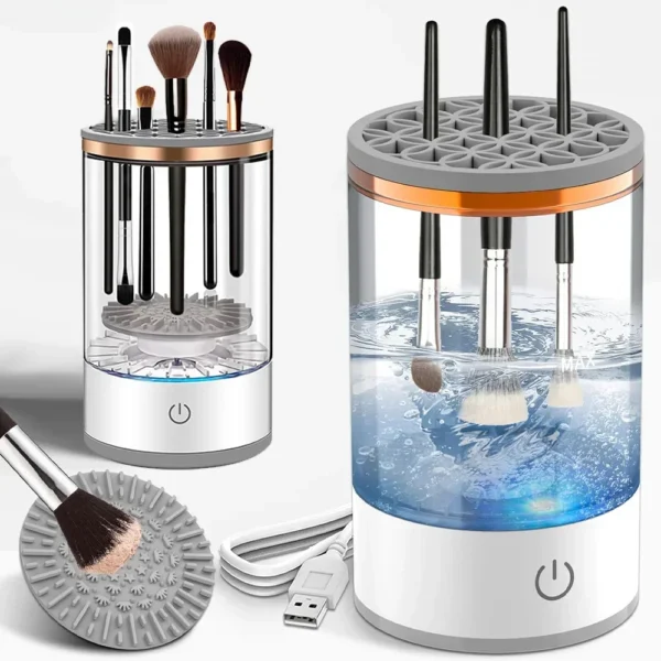 Electric Makeup Brush Cleaner –3X Deep Clean & Rechargeable