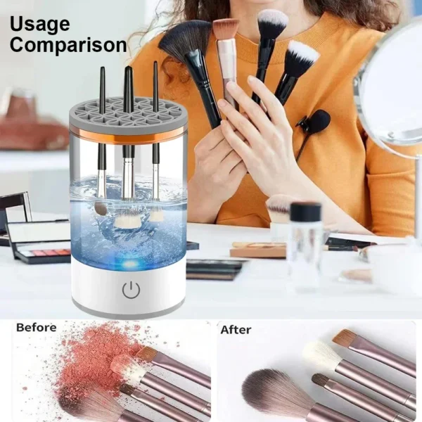 Electric Makeup Brush Cleaner –3X Deep Clean & Rechargeable - Image 2
