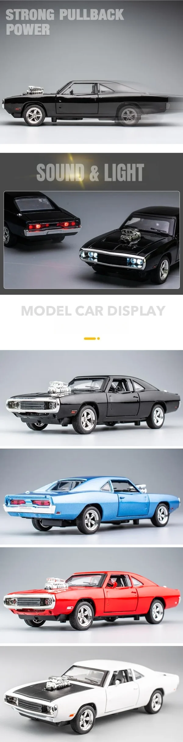 1970 Dodge Charger  Iconic Diecast Car Collectible - Image 17