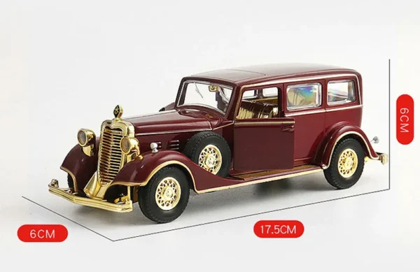 Retro Classic Metal Car – 1:32 Diecast Model with Light & Sound - Image 9