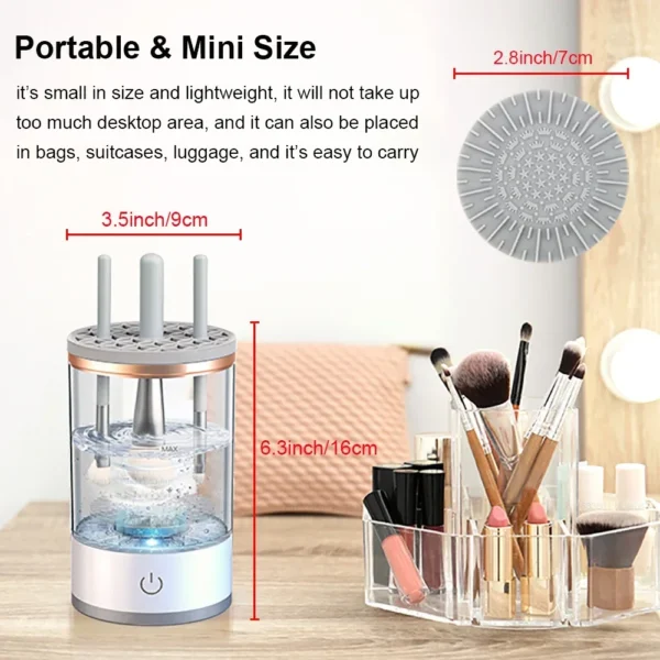 Electric Makeup Brush Cleaner –3X Deep Clean & Rechargeable - Image 15