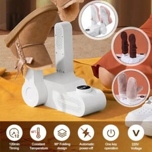 Smart Shoe Dryer Heater - Deodorizing, Fast Drying, 42°C Temperature for Shoes & Gloves.