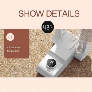 Smart Shoe Dryer Heater - Deodorizing, Fast Drying, 42°C Temperature for Shoes & Gloves.