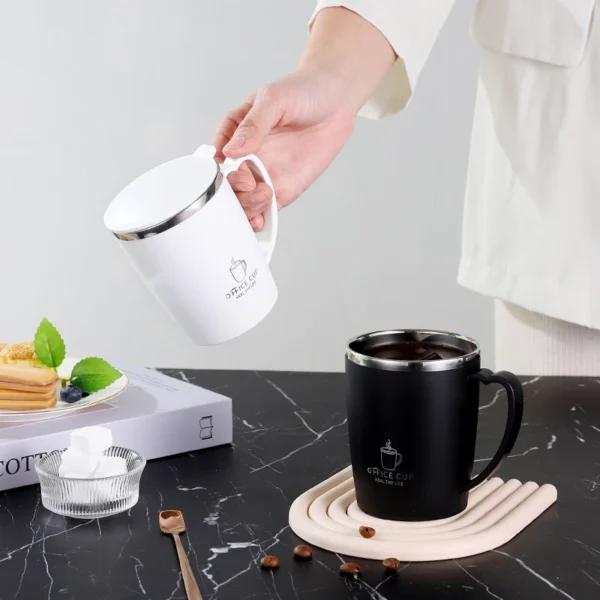 Portable Stainless Thermos Mug 350ml – Leakproof Hot Coffee Cup - Image 14