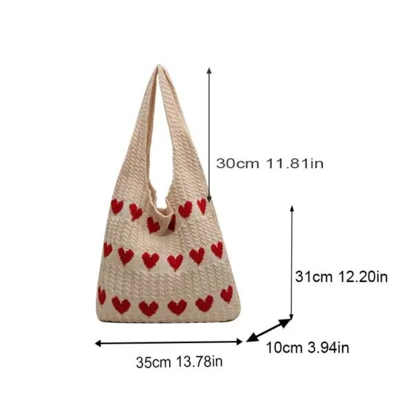 Elegant Summer Woven Bag with soft cotton knit, dual handles, and open casual tote design