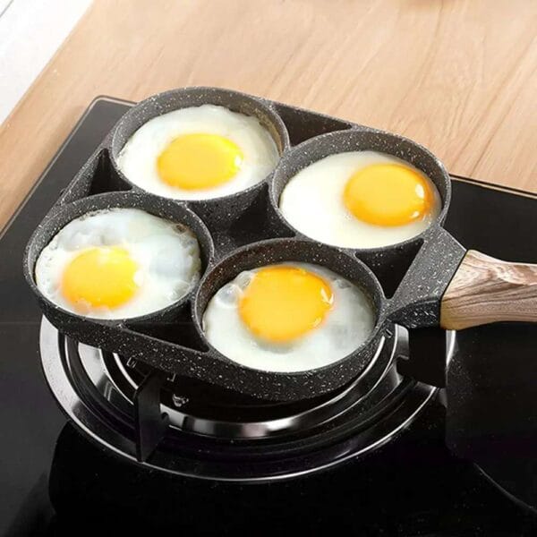 Pancake Egg Frying Pan with 4 cups capacity and non-stick ceramic coating