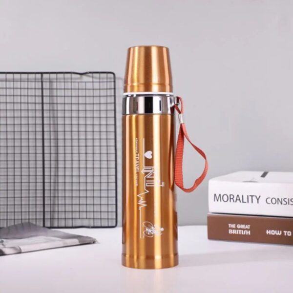 Bullet Style Stainless Steel Vacuum Flask 750ml – Red and Steel Color