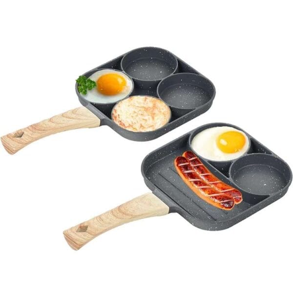 Pancake Egg Frying Pan with 4 cups capacity and non-stick ceramic coating