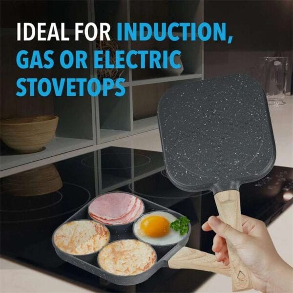 Pancake Egg Frying Pan – 4 Cups Strong Non-Stick Easy Clean - Image 5