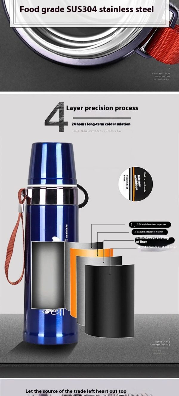 Bullet Style Vacuum Flask 750ml Strong Gift – No Leaks Guaranteed - Image 15