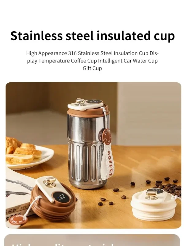 Smart Thermos Display Bottle with 450ml Leakproof Power Cup - Image 8