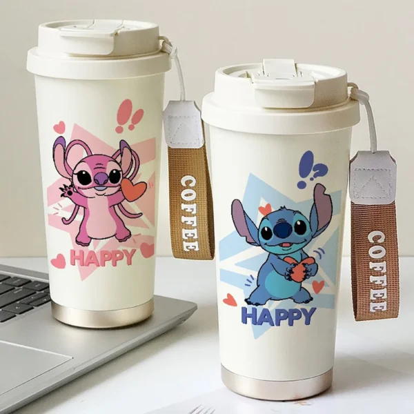Cute Stitch Thermos Cup 600ML Strong Gift for Boys Girls Fun - Image 2