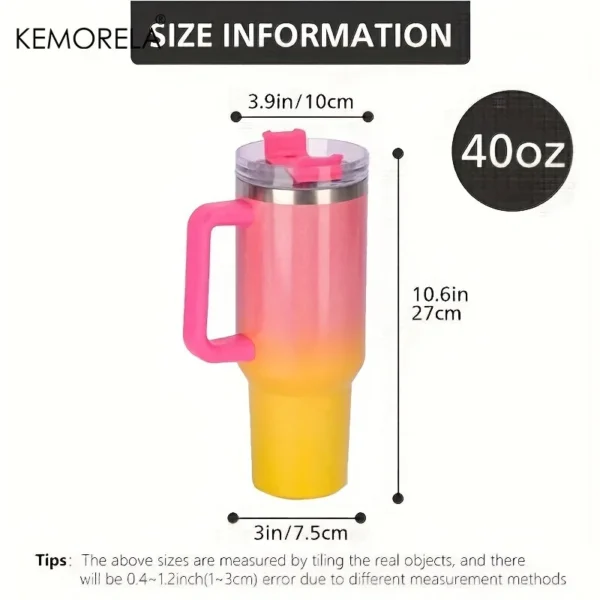 Stay Hydrated In Style 40oz Powerful Rainbow Thermos For Women - Image 6