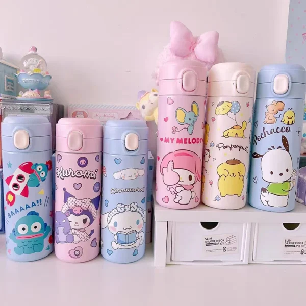 Mini Cartoon Thermos Cup 420ml Stainless Steel Leakproof