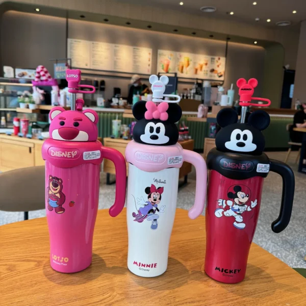 Disney Cartoon Thermos Cup with Mickey and Lotso 800ml Stainless Steel