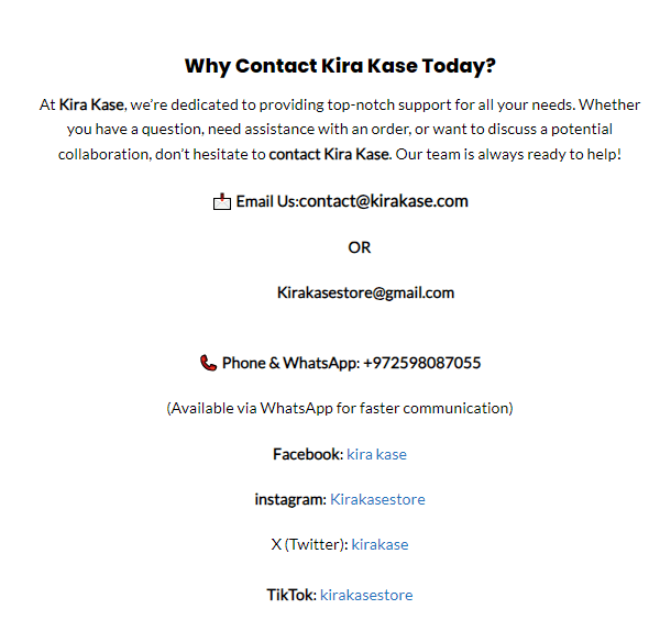 Kirakase – Trusted 24/7 Shopping. Secure. Fast. Guaranteed 3 We’re here for you even after your purchase. Our customer support and hassle-free returns make your experience worry-free
