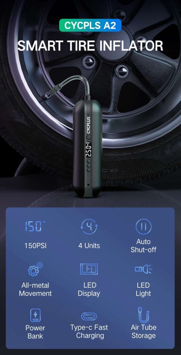 Portable Electric Air Pump 150PSI Ultimate vs Flat Tires - Image 4