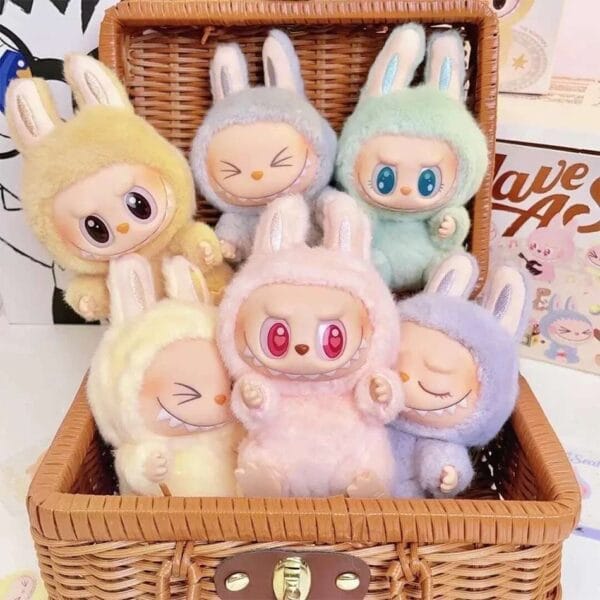 15cm Labubu Macaron Blind Box figure with random character design