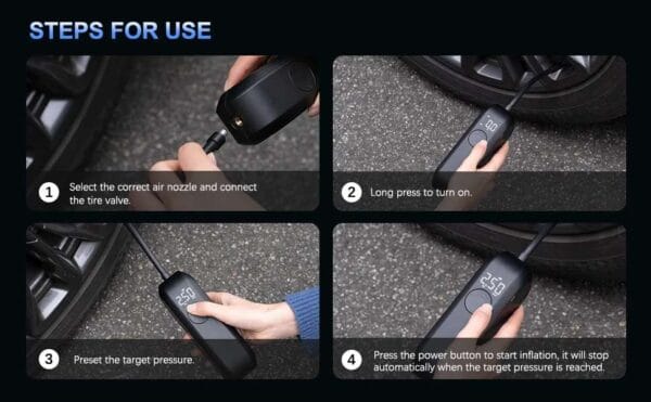 Portable Electric Air Pump 150PSI Ultimate vs Flat Tires - Image 21