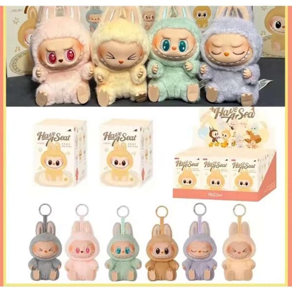 15cm Labubu Macaron Blind Box figure with random character design