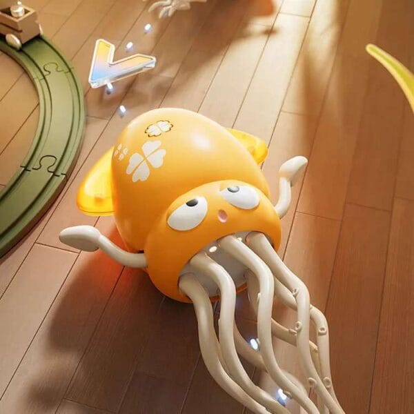 Colorful dancing octopus toy for kids with LED lights and 8 moving legs