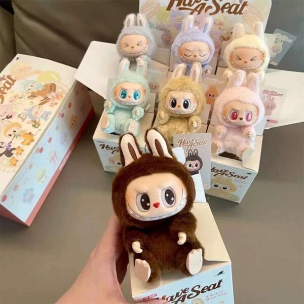 15cm Labubu Macaron Blind Box figure with random character design
